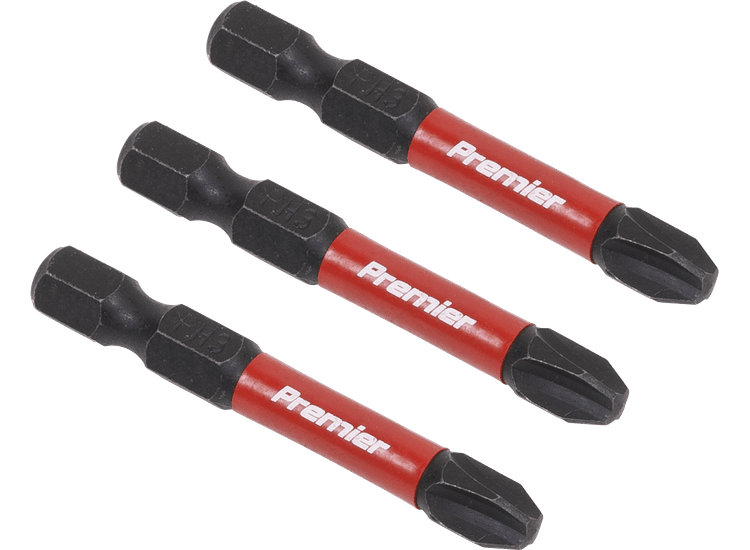 Sealey AK8231 Phillips #3 Impact Power Tool Bits 50mm - 3pc