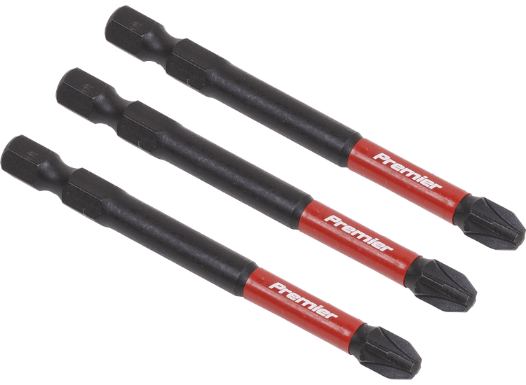 Sealey AK8259 Pozi #3 Impact Power Tool Bits 75mm - 3pc