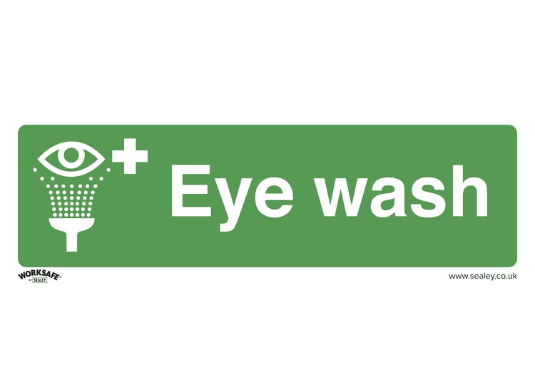 Sealey SS58P1 Safe Conditions Safety Sign - Eye Wash - Rigid Plastic