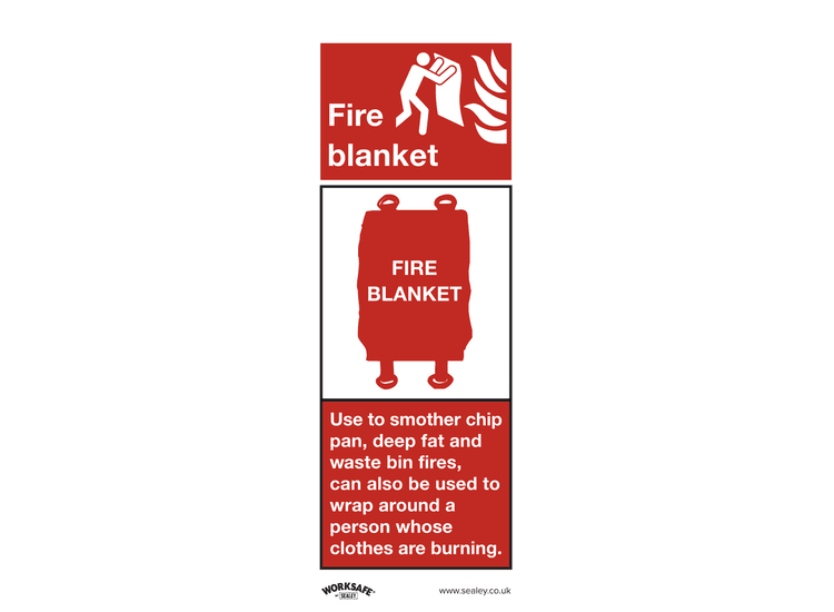 Sealey SS53V1 Safe Conditions Safety Sign - Fire Blanket - Self-Adhesive Vinyl
