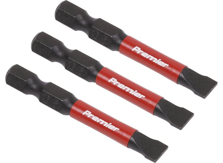 Sealey AK8228 Slotted 6.5mm Impact Power Tool Bits 50mm - 3pc
