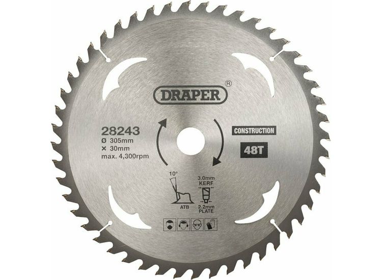 Draper 28243 TCT Construction Circular Saw Blade, 305 x 30mm, 48T