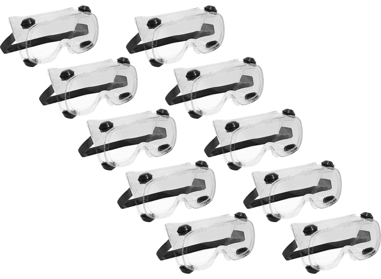 Sealey 201/10 Standard Goggles - Indirect Vent - Pack of 10