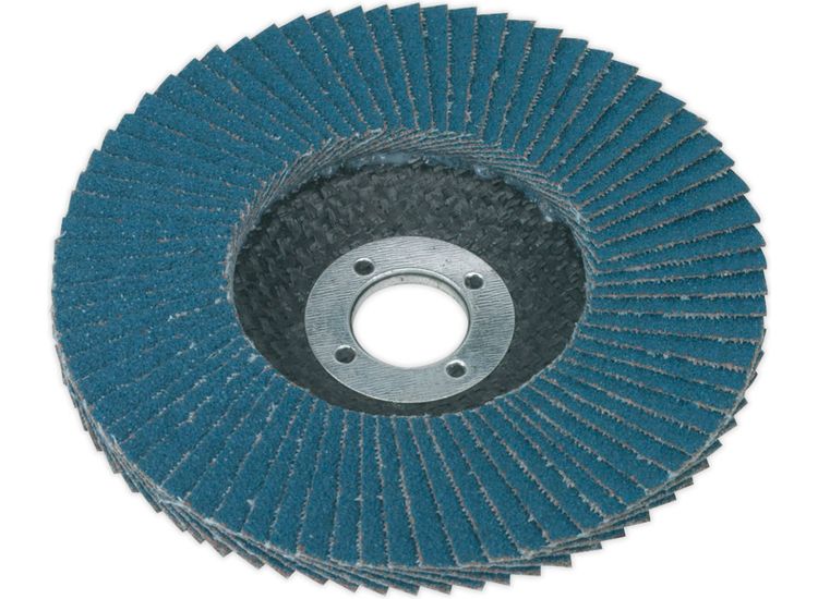 Sealey FD10080 Flap Disc Zirconium &amp;#8709;100mm 16mm Bore 80Grit