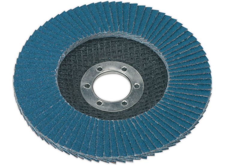 Sealey FD11560 Flap Disc Zirconium &amp;#8709;115mm 22mm Bore 60Grit