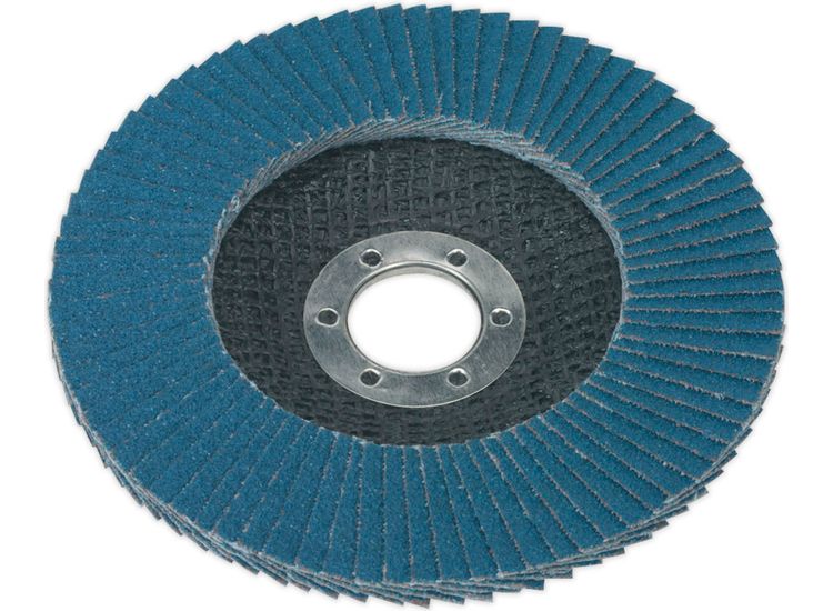 Sealey FD12540 Flap Disc Zirconium &amp;#8709;125mm 22mm Bore 40Grit