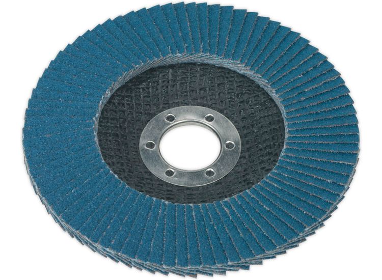 Sealey FD12580 Flap Disc Zirconium &amp;#8709;125mm 22mm Bore 80Grit