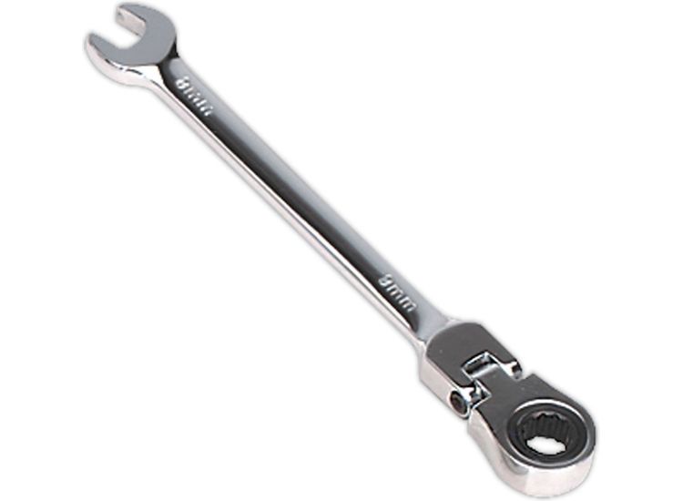 Sealey FHRCW08 Flexi-Head Ratchet Combination Spanner 8mm