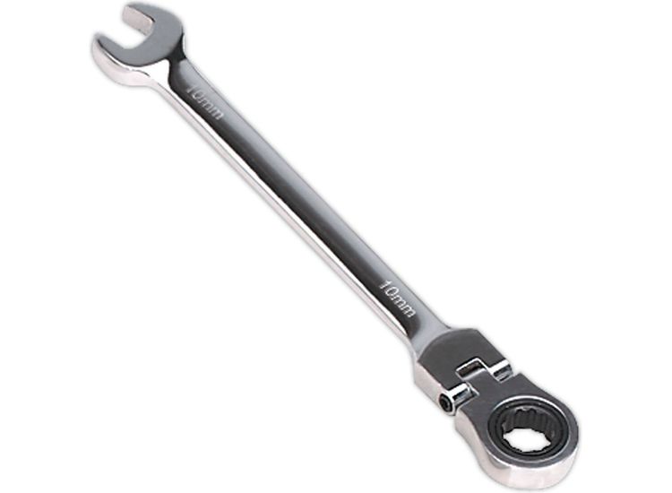 Sealey FHRCW10 Flexi-Head Ratchet Combination Spanner 10mm