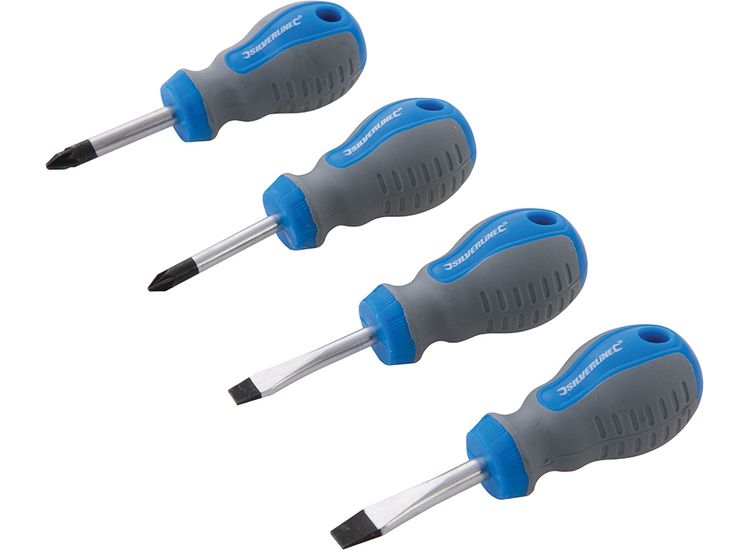 Silverline Stubby Screwdriver Set 4pce - 4pce