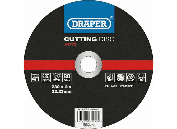 Draper 94775 Metal Cutting Disc, 230 x 2 x 22.23mm