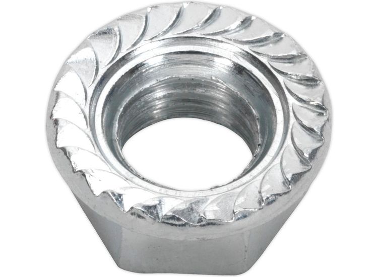 Sealey FN10 Flange Nut Serrated M10 Zinc DIN 6923 Pack of 100