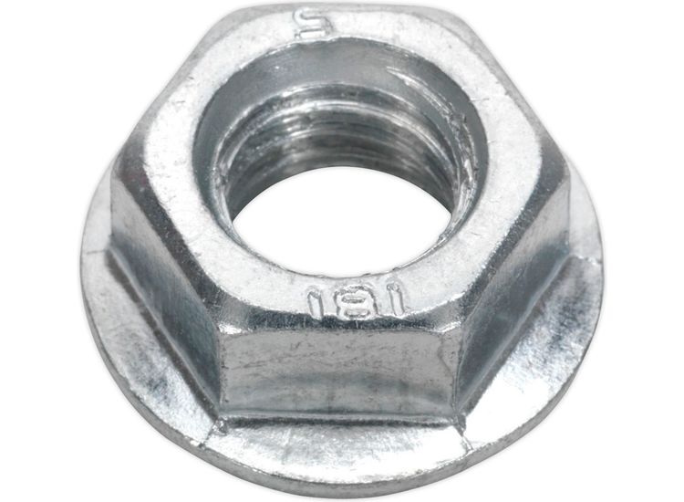 Sealey FN12 Flange Nut Serrated M12 Zinc DIN 6923 Pack of 50