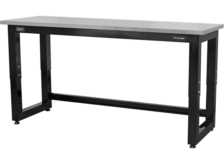 Sealey APMS23 Steel Adjustable Workbench with Stainless Steel Worktop 1830mm - Heavy-Duty