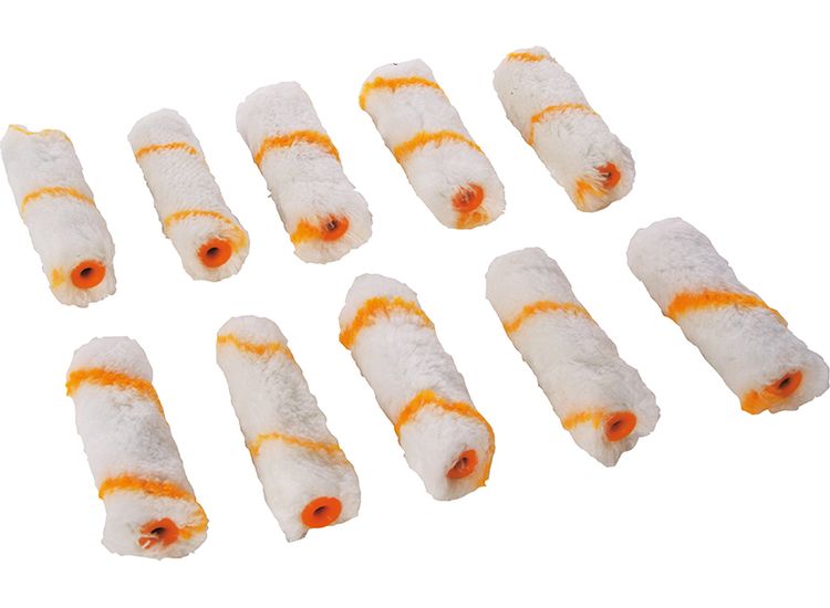 Silverline 100mm Mini Roller Sleeves 10pk - Emulsion