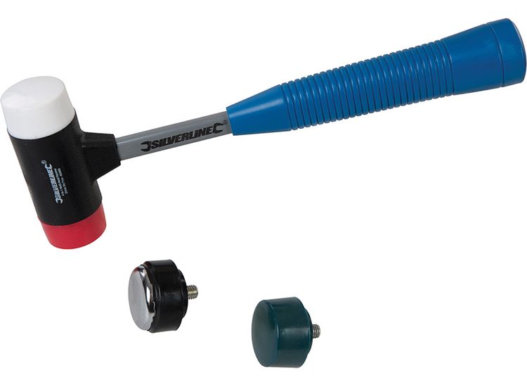 Silverline 4-in-1 Multi-Head Hammer - 37mm Dia Face