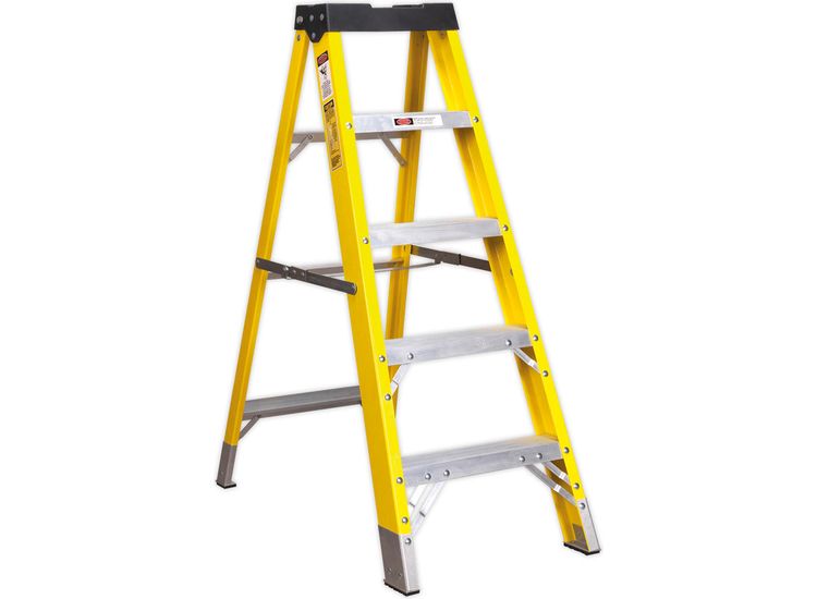 Sealey FSL5 Fibreglass Step Ladder 4-Tread EN 131