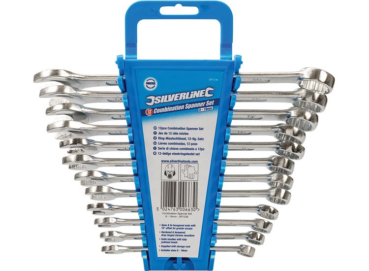 Silverline Combination Spanner Set 12pce - 8 - 19mm