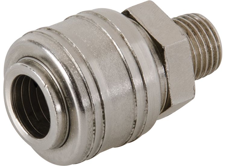 Silverline Euro Air Line Male Thread Quick Coupler - 1/4" BSP