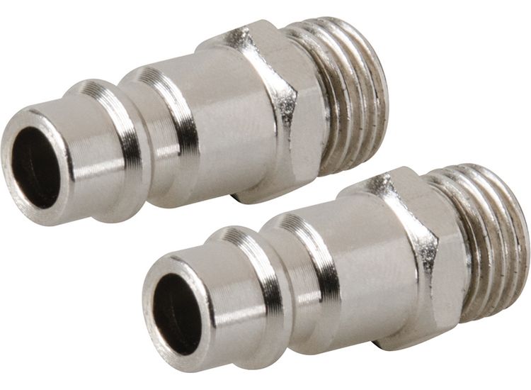 Silverline Euro Bayonet Coupler 1/4" BSP Male Thread 2pk - 1/4" BSP