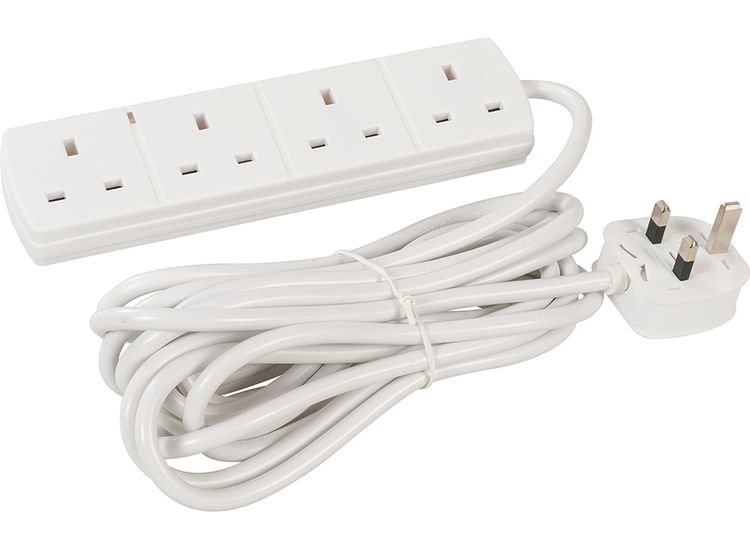 Powermaster Extension Lead with Neon Indicator 230V - 4-Gang 5m