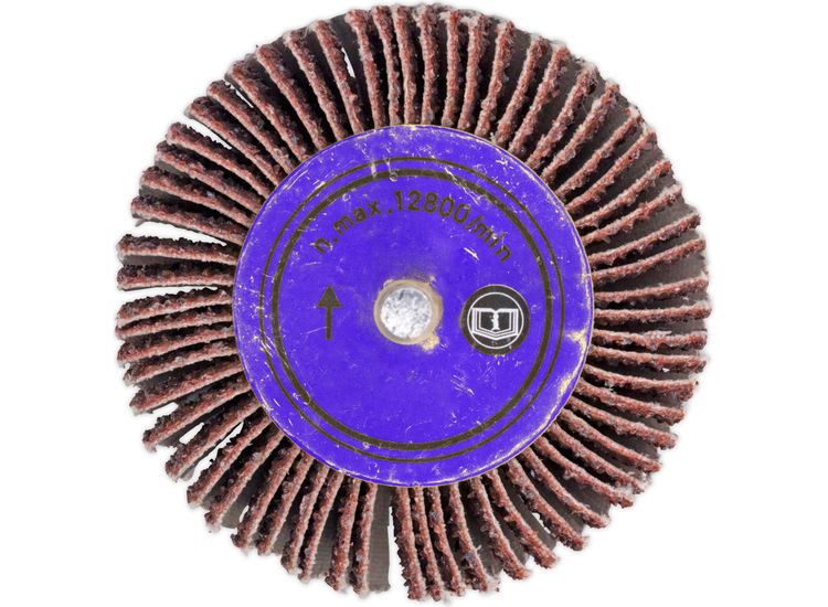 Sealey FW403080 Flap Wheel &amp;#8709;40 x 30mm 80Grit 6mm Shaft