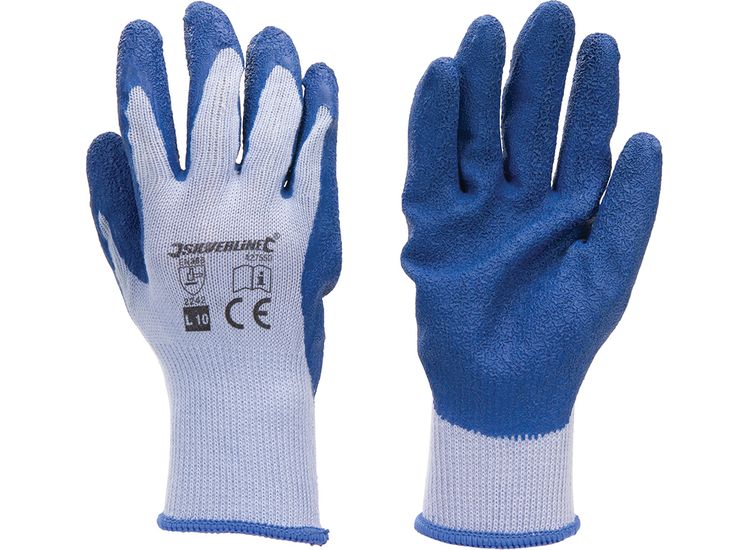 Silverline Latex Builders Gloves