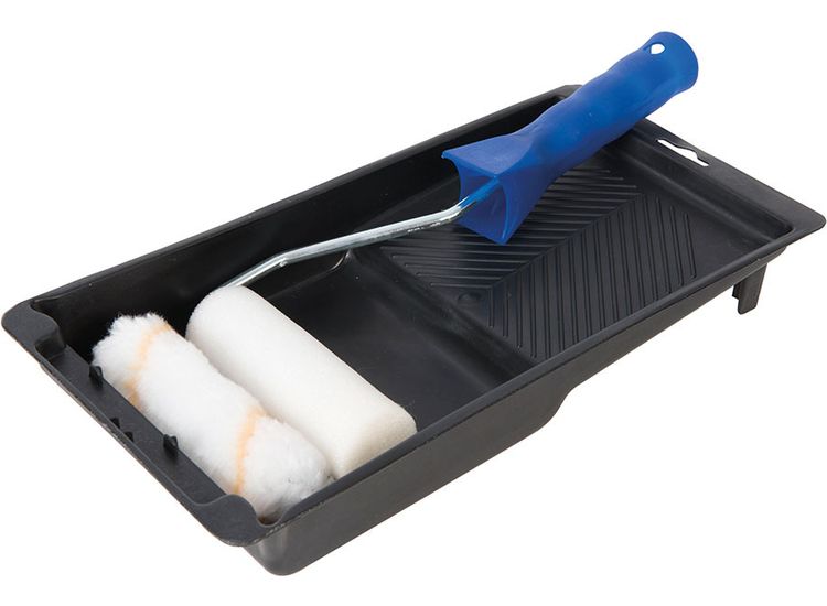 Silverline Mini Roller &amp; Tray Set - 100mm
