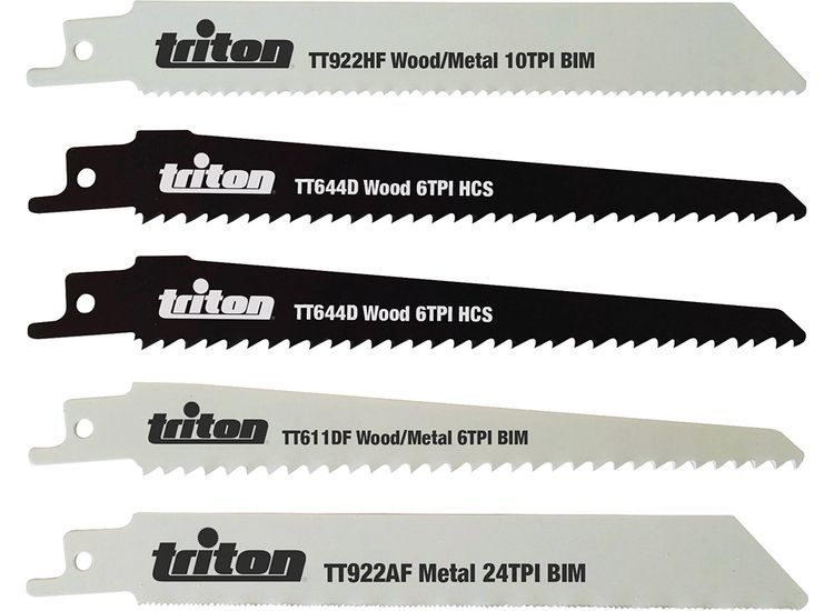Triton Recip Saw Blade Set 5pce - 150mm
