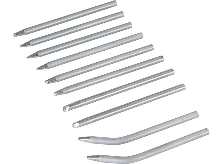Silverline Soldering Iron Tips Set 10pce