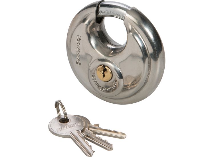 Silverline Stainless Steel Disc Padlock - 70mm