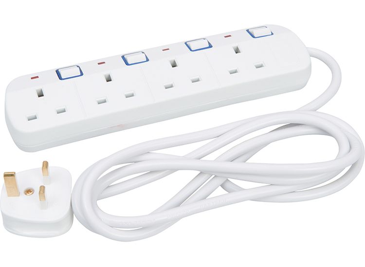 Powermaster Switched Extension Lead with Neon Indicator 230V