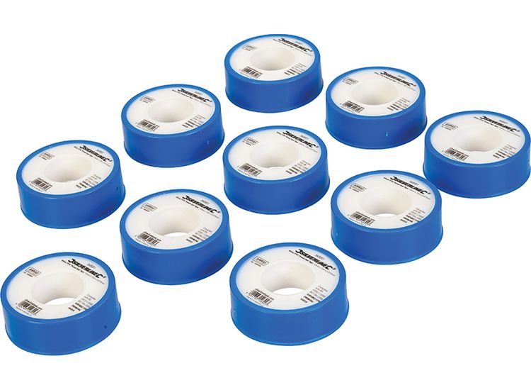 Silverline White PTFE Thread Seal Tape 10pk