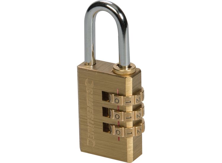 Silverline Combination Padlock Brass