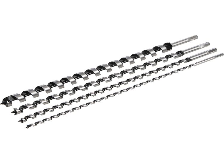 Silverline Long Auger Bit Set 4pce - 8 - 24mm