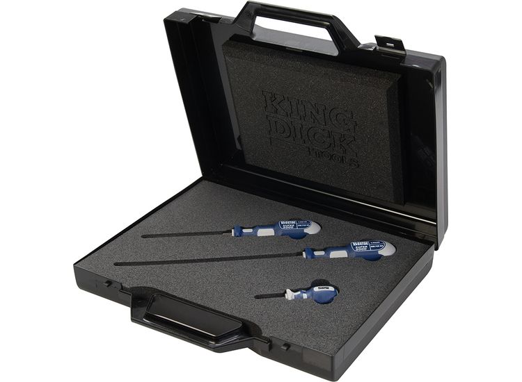 King Dick 1-for-6 Screwdriver Gift Set 3pce - PZ1, PZ2, PZ3 &amp; PH1, PH2, PH3