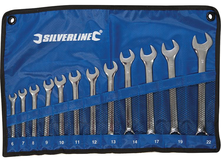 Silverline Combination Spanner Set 12pce - 6 - 22mm