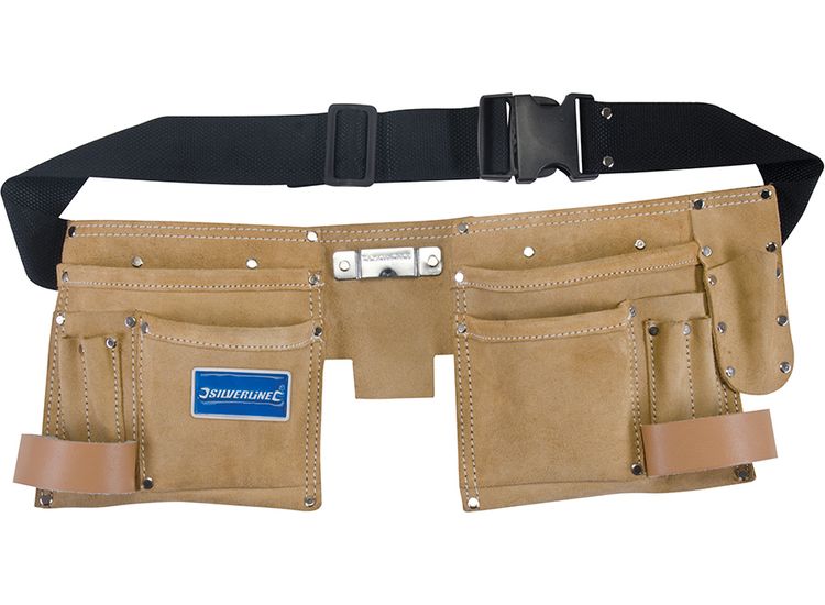 Silverline Double Pouch Tool Belt 11 Pocket - 300 x 200mm