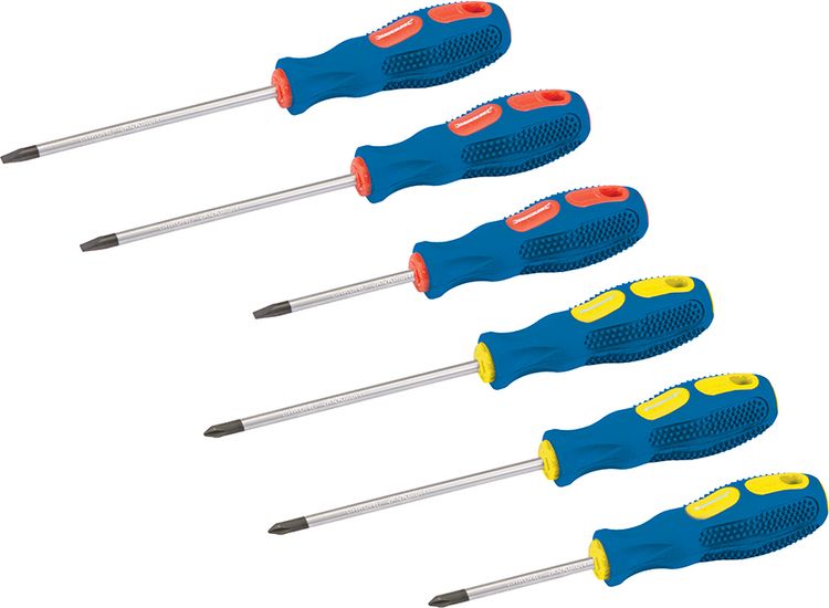 Silverline General Purpose Screwdriver Set 6pce - Parallel Slotted &amp; Phillips