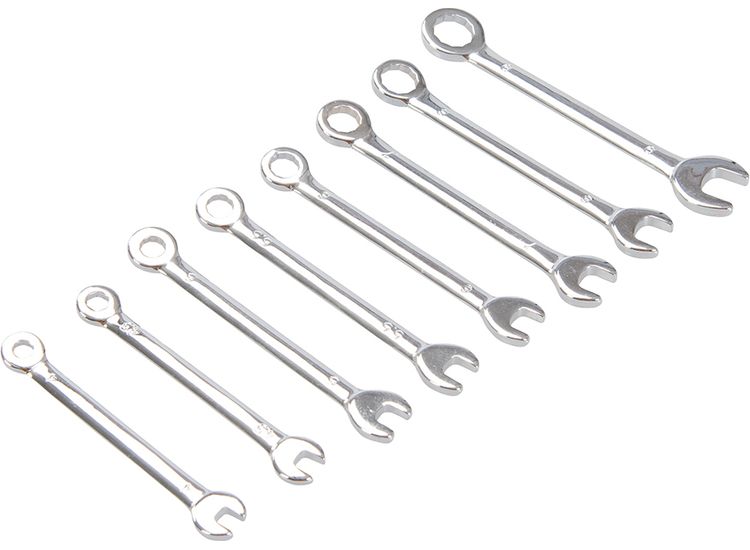 King Dick Miniature Combination Spanner Set Metric 8pce - 4 - 9mm