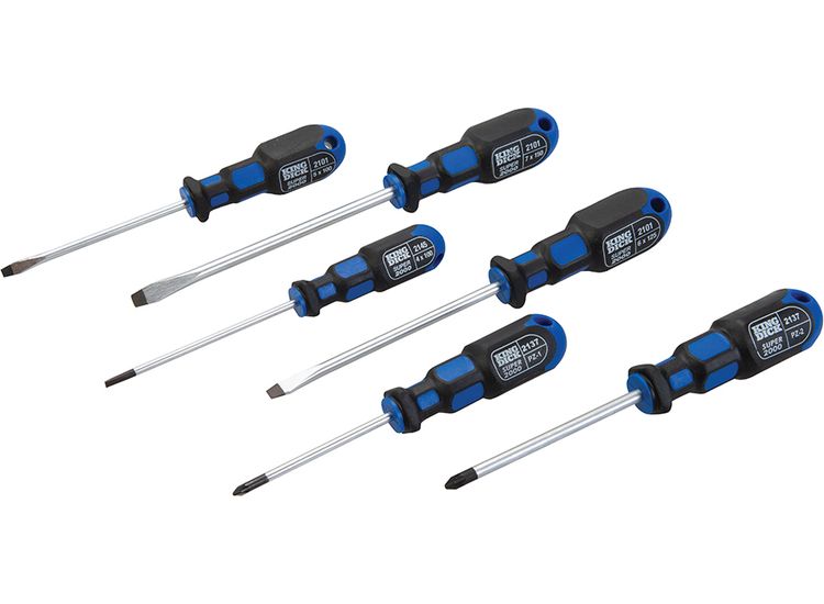 King Dick Screwdriver Set 6pce - Slotted / PZ