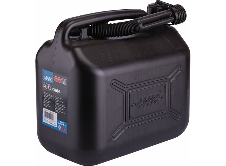 Draper 09058 PLASTIC FUEL CAN - 10L - BLACK