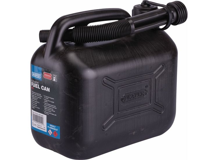 Draper 09053 PLASTIC FUEL CAN - 5L - BLACK