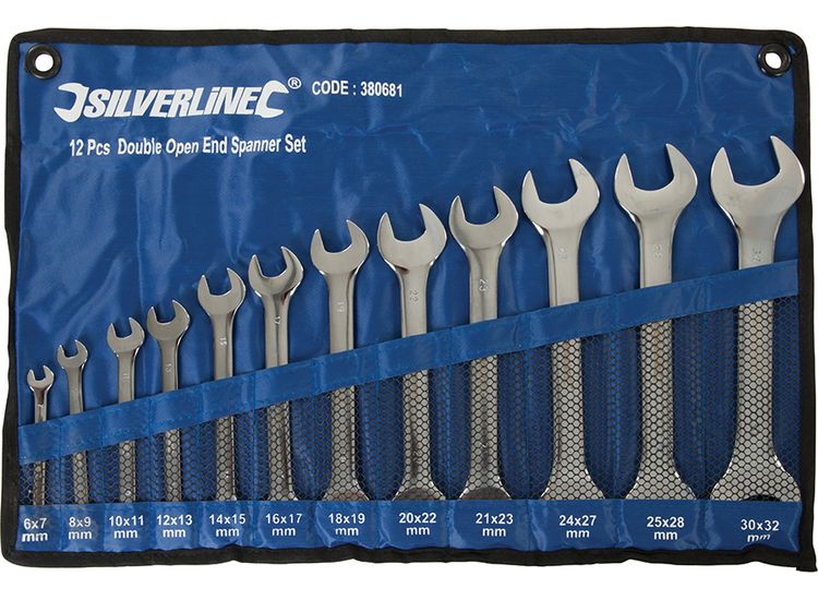 Silverline Open Ended Spanner Set 12pce - 6 - 32mm
