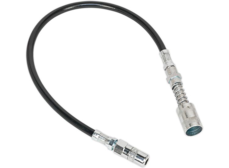 Sealey GGSF450 Rubber Delivery Hose with 4-Jaw Connector Flexible 450mm Quick Release Coupling
