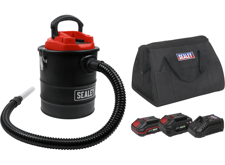 Sealey CP20VAVKIT Handheld Ash Vacuum Cleaner 20V SV20 Series 15L Kit - 2 Batteries
