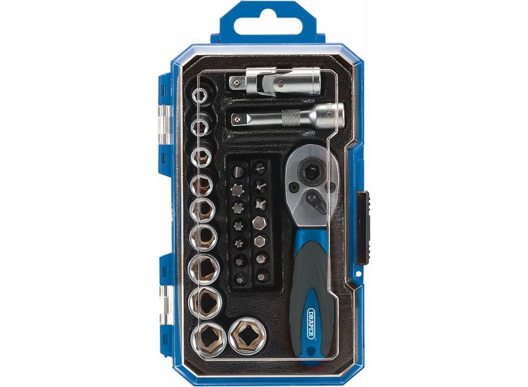 Draper 04778 Socket Set, 1/4" Sq. Dr. (27 Piece)