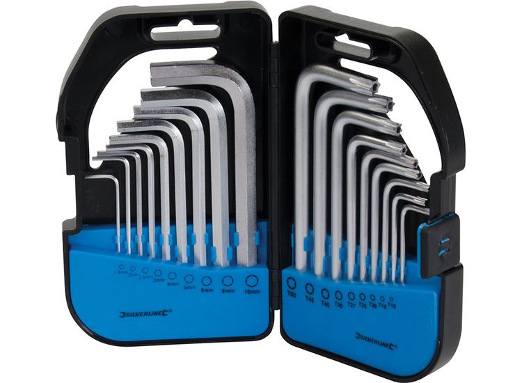 Silverline Hex / T9 -T50 Key Set 18pce - 18pce
