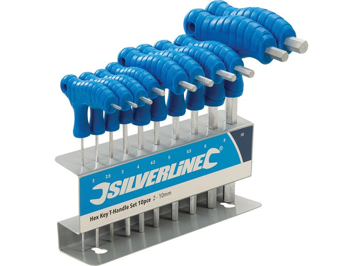 Silverline Hex Key T-Handle Set 10pce