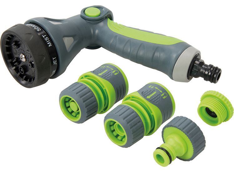 Silverline Soft-Grip Spray Gun Quick Connect Set 5pce - 5pce